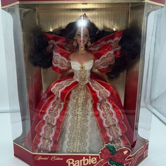 Mattel Barbie 1997 Happy Holidays Barbie, Damaged Box .. otherwise BRAND NEW - Picture 5 of 7